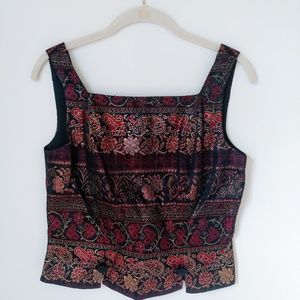 {J.R. Nites} Formal Sleeveless Paisley Top